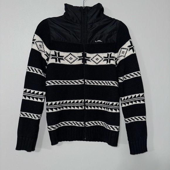 LAUREN RALPH LAUREN Knit Full Zip Turtleneck Jacket - Picture 1 of 5